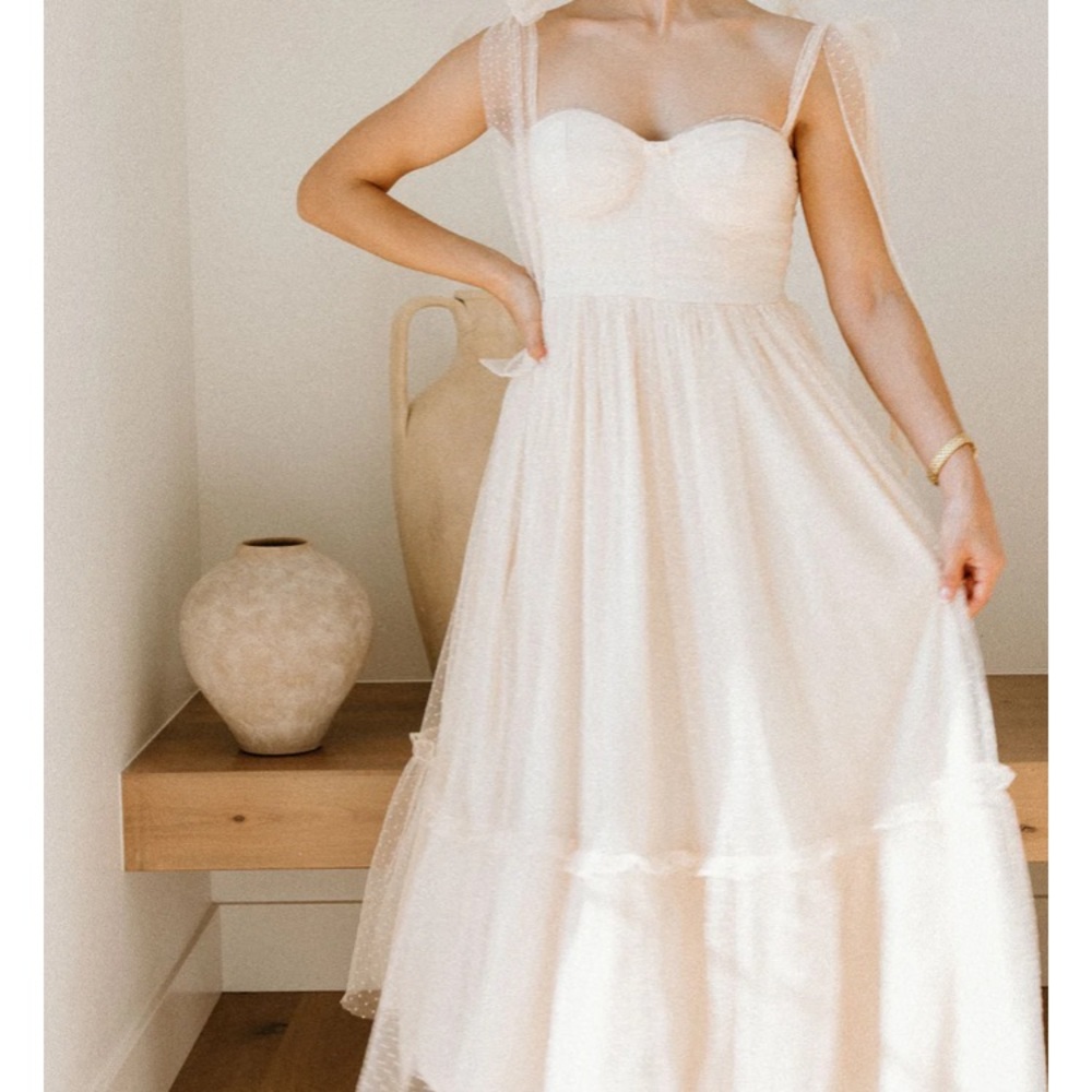 Cream Flowing Dress